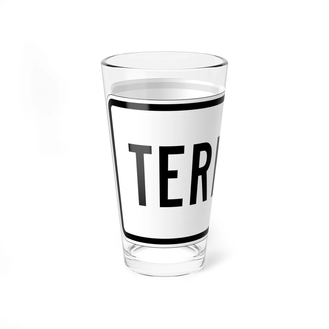End plate es (Puerto Rico) (Road Sign) Pint Glass 16oz - Go Mug Yourself
