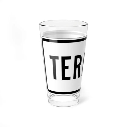End plate es (Puerto Rico) (Road Sign) Pint Glass 16oz - Go Mug Yourself