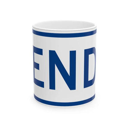End plate South Carolina (South Carolina) (Road Sign) White Coffee Mug 11oz - Go Mug Yourself