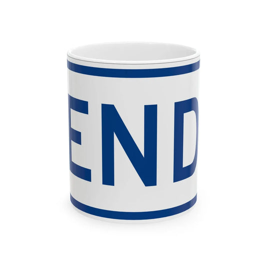 End plate South Carolina (South Carolina) (Road Sign) White Coffee Mug 11oz - Go Mug Yourself
