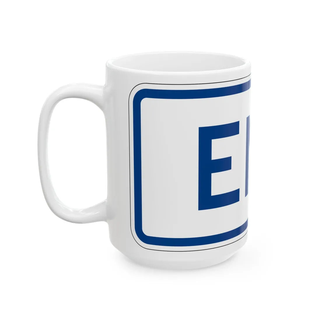End plate South Carolina (South Carolina) (Road Sign) White Coffee Mug - Go Mug Yourself