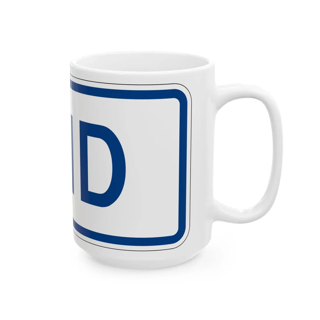 End plate South Carolina (South Carolina) (Road Sign) White Coffee Mug - Go Mug Yourself