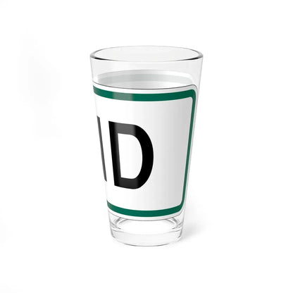 End plate South Dakota (South Dakota) (Road Sign) Pint Glass 16oz - Go Mug Yourself