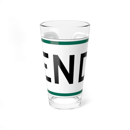 End plate South Dakota (South Dakota) (Road Sign) Pint Glss 16oz 16oz - Go Mug Yourself