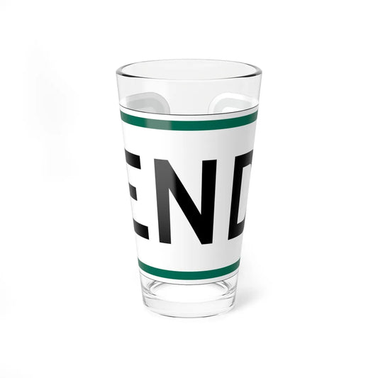 End plate South Dakota (South Dakota) (Road Sign) Pint Glss 16oz 16oz - Go Mug Yourself