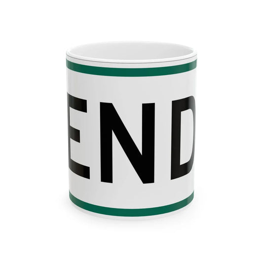 End plate South Dakota (South Dakota) (Road Sign) White Coffee Mug 11oz - Go Mug Yourself