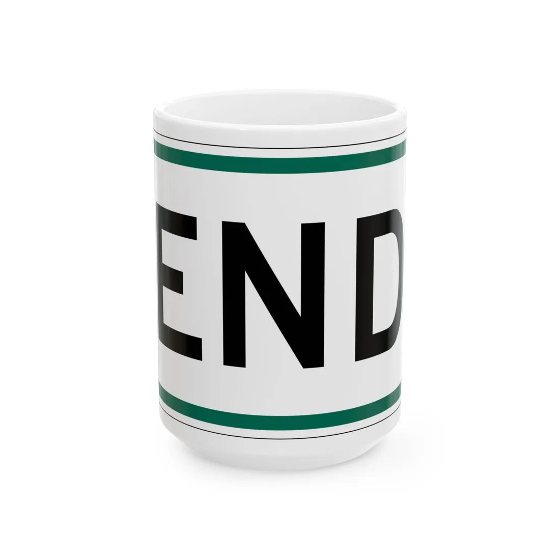 End plate South Dakota (South Dakota) (Road Sign) White Coffee Mug 15oz - Go Mug Yourself