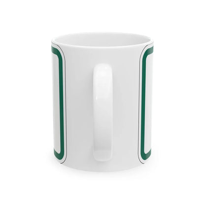 End plate South Dakota (South Dakota) (Road Sign) White Coffee Mug - Go Mug Yourself