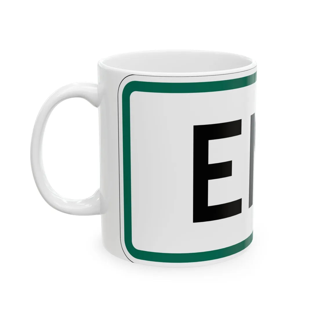 End plate South Dakota (South Dakota) (Road Sign) White Coffee Mug - Go Mug Yourself