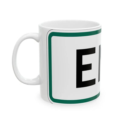 End plate South Dakota (South Dakota) (Road Sign) White Coffee Mug - Go Mug Yourself