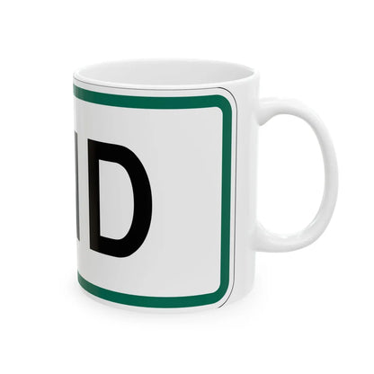 End plate South Dakota (South Dakota) (Road Sign) White Coffee Mug - Go Mug Yourself
