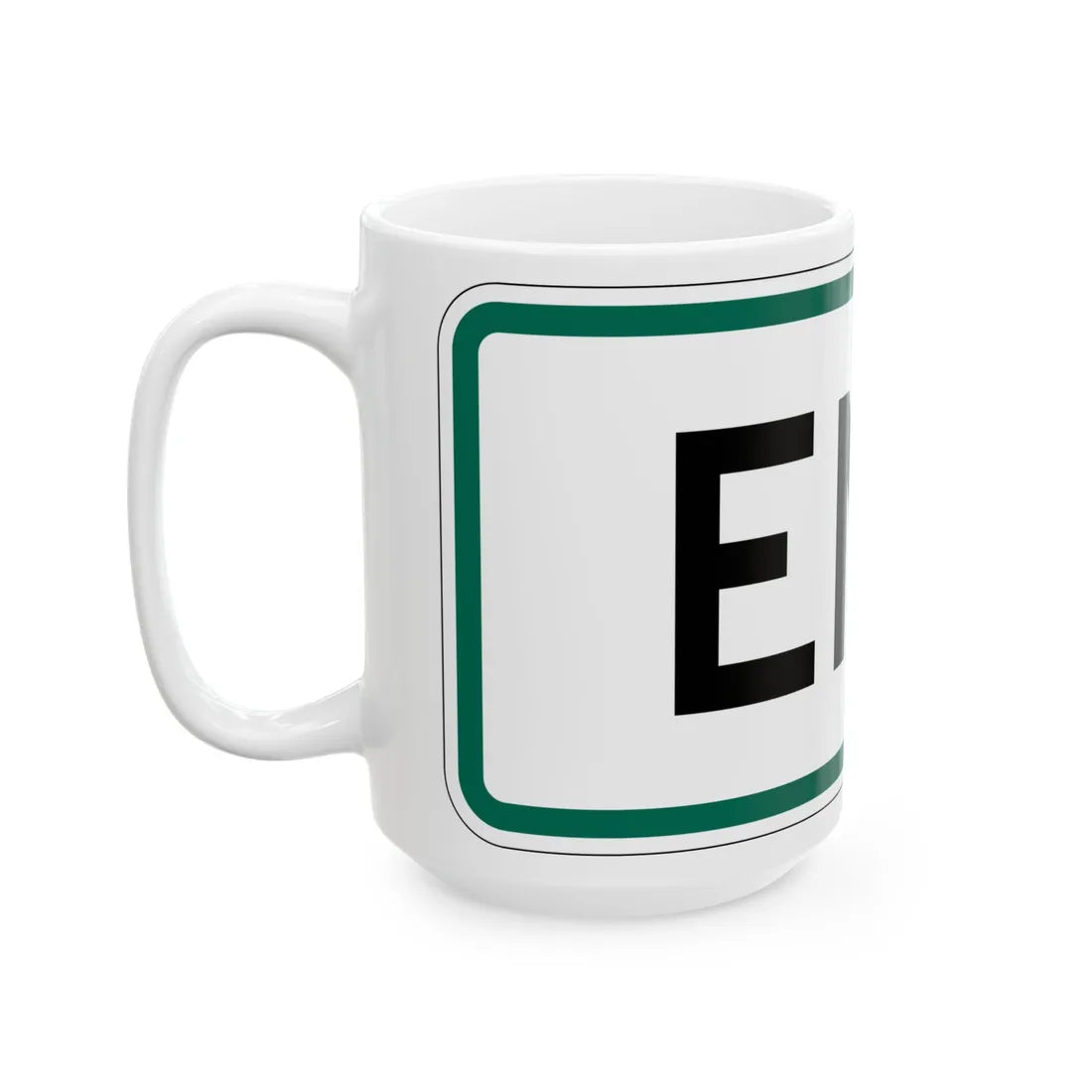 End plate South Dakota (South Dakota) (Road Sign) White Coffee Mug - Go Mug Yourself
