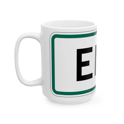 End plate South Dakota (South Dakota) (Road Sign) White Coffee Mug - Go Mug Yourself