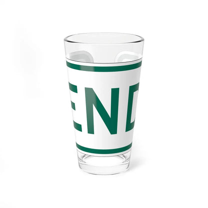 End plate Vermont (Vermont) (Road Sign) Pint Glass 16oz 16oz - Go Mug Yourself
