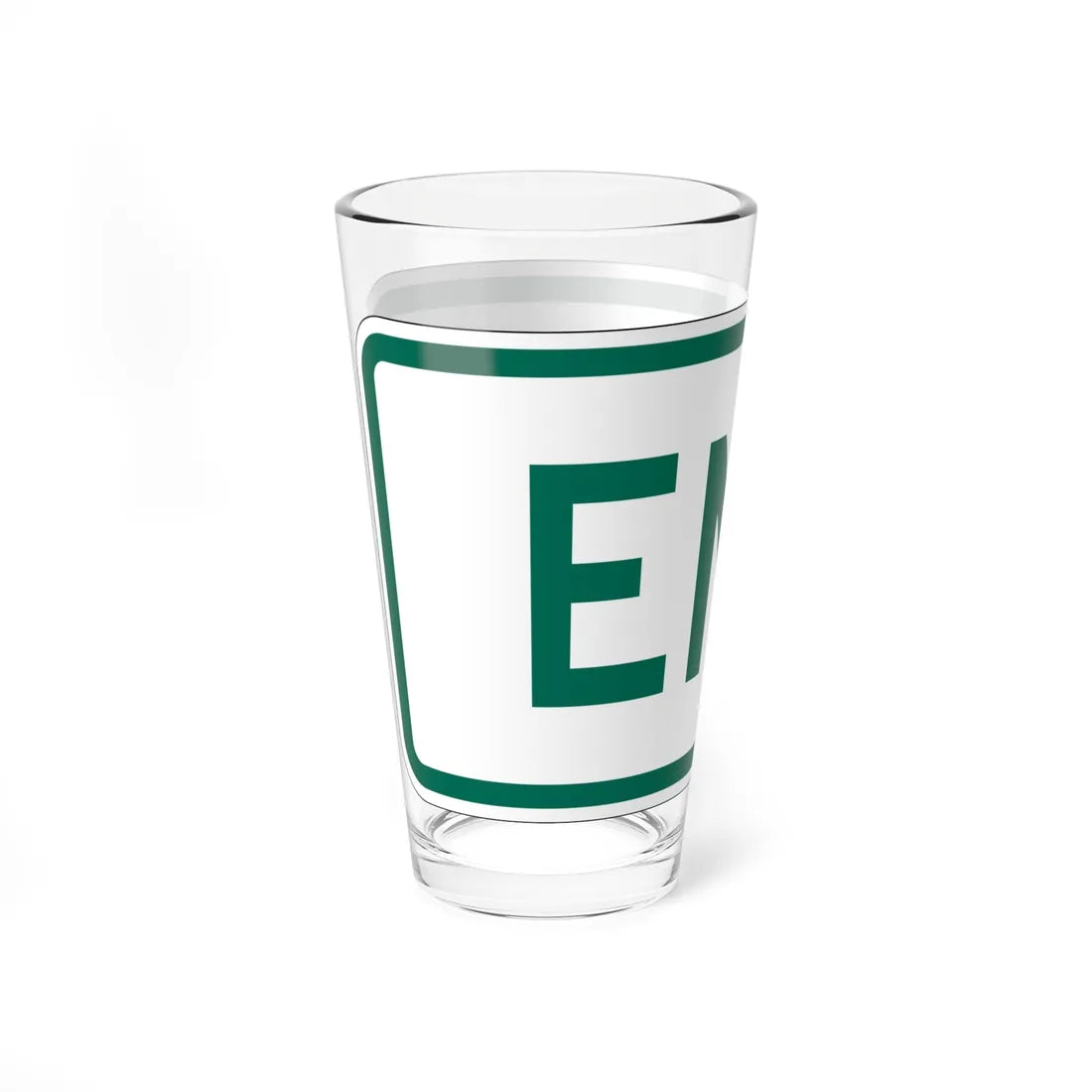 End plate Vermont (Vermont) (Road Sign) Pint Glass 16oz - Go Mug Yourself