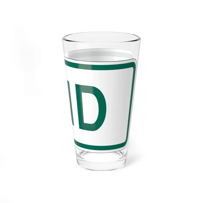 End plate Vermont (Vermont) (Road Sign) Pint Glass 16oz - Go Mug Yourself