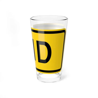 End plate Wyoming (Wyoming) (Road Sign) Pint Glass 16oz - Go Mug Yourself