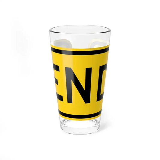 End plate Wyoming (Wyoming) (Road Sign) Pint Glss 16oz 16oz - Go Mug Yourself