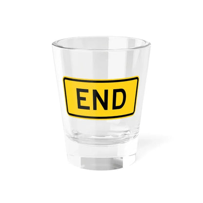 End plate Wyoming (Wyoming) (Road Sign) Shot Glass 1.5oz 1.5oz - Go Mug Yourself