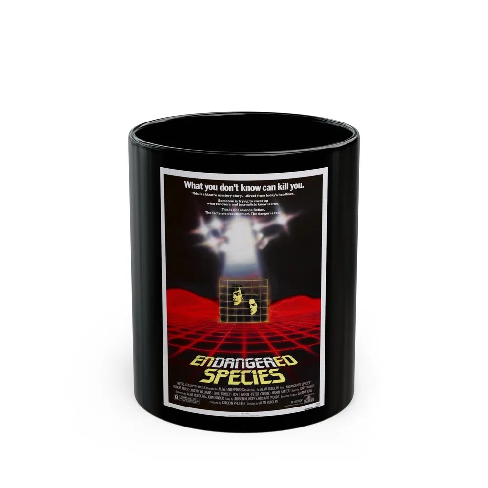 ENDANGERED SPECIES 1982 Movie Poster - Black Coffee Mug-11oz-Go Mug Yourself