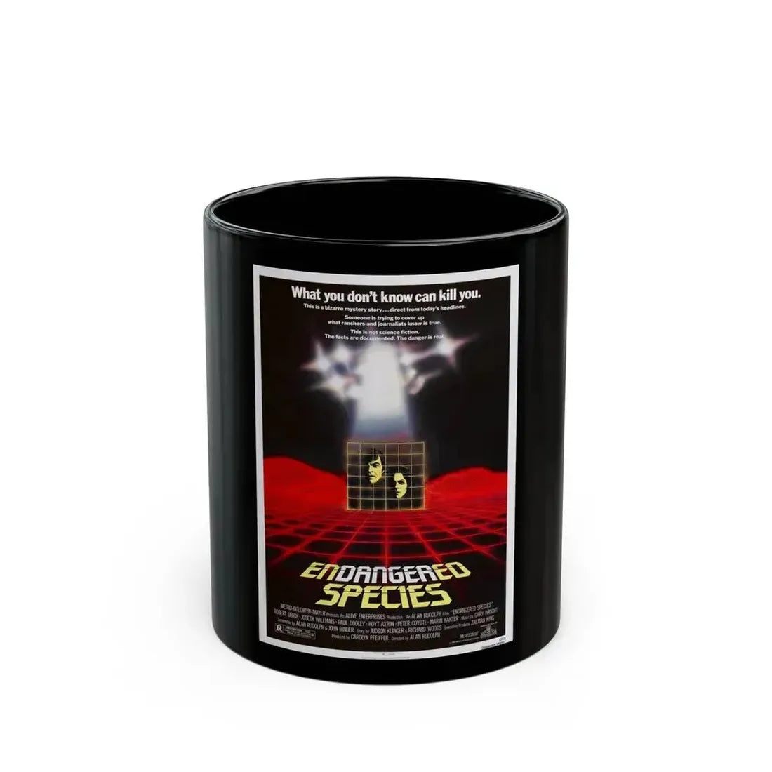 ENDANGERED SPECIES 1982 Movie Poster - Black Coffee Mug 11oz - Go Mug Yourself