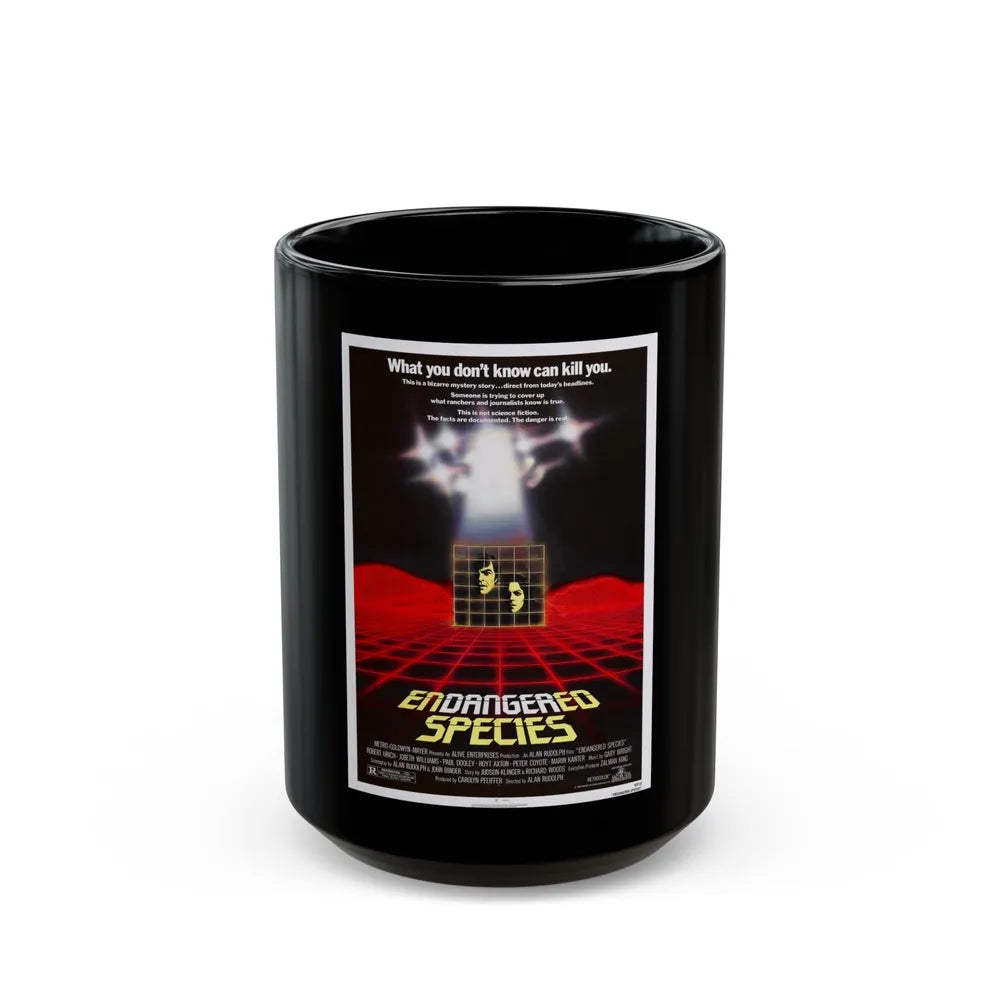 ENDANGERED SPECIES 1982 Movie Poster - Black Coffee Mug-15oz-Go Mug Yourself