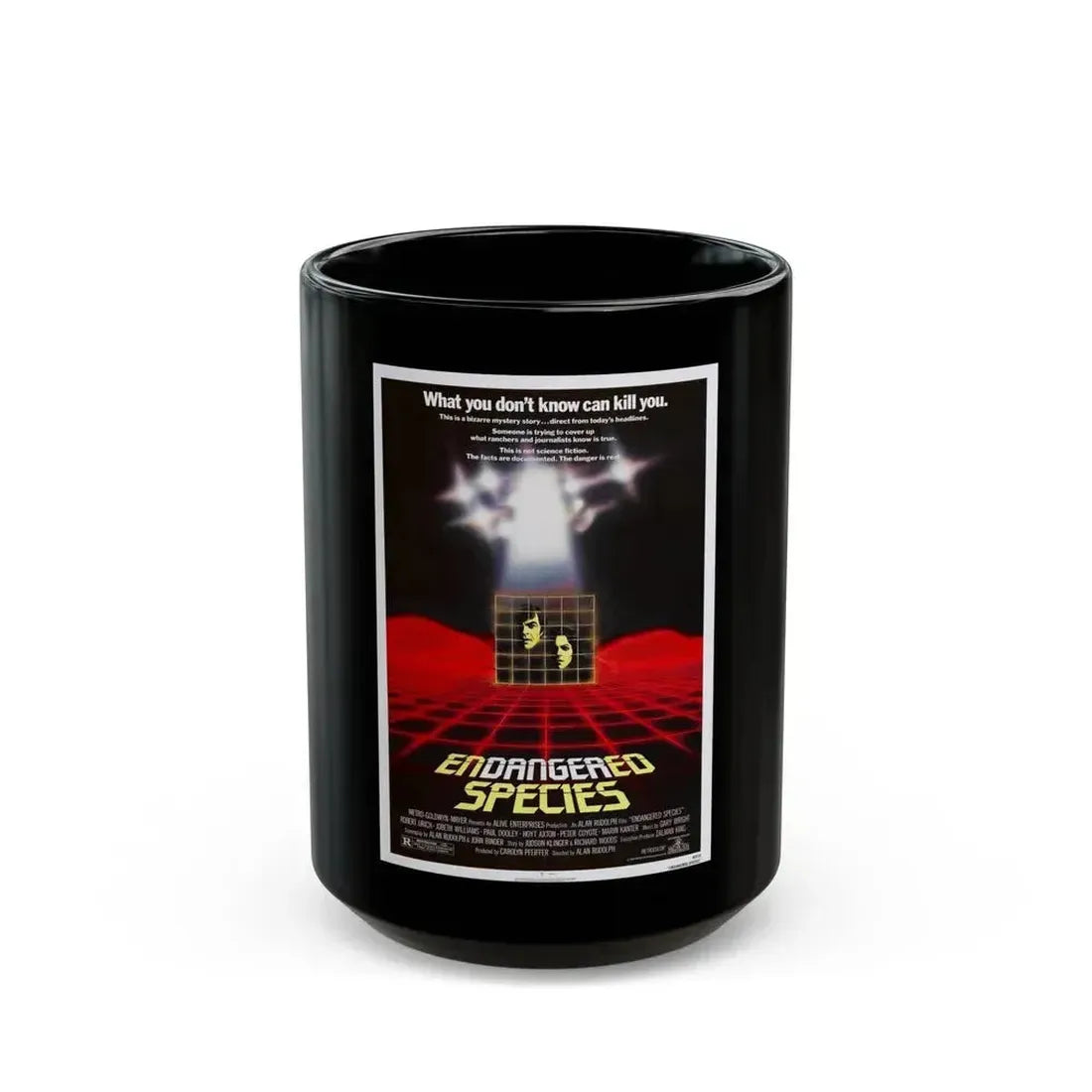 ENDANGERED SPECIES 1982 Movie Poster - Black Coffee Mug 15oz - Go Mug Yourself