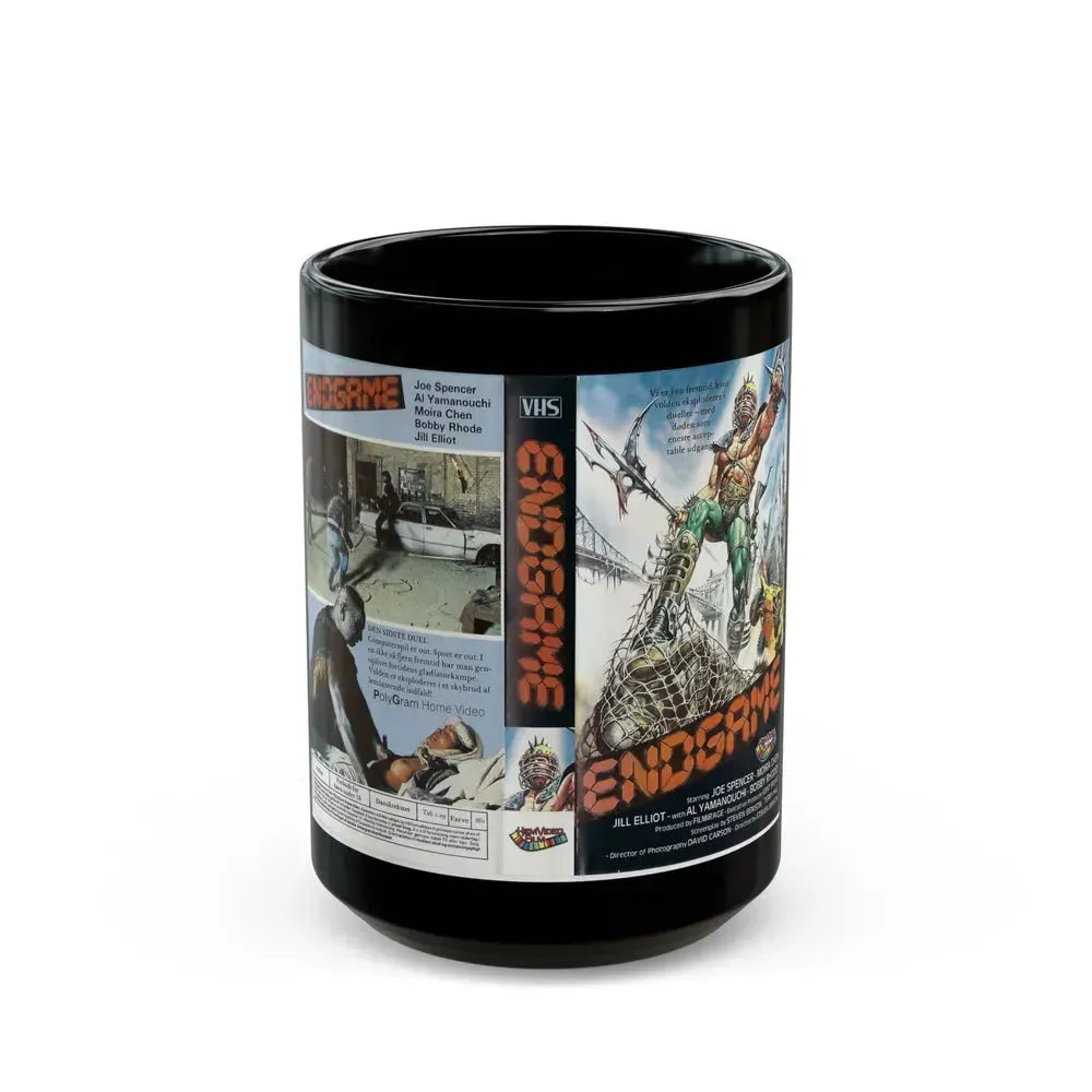 ENDGAME HEM VIDEO FILMS (VHS COVER) - Black Coffee Mug 15oz - Go Mug Yourself