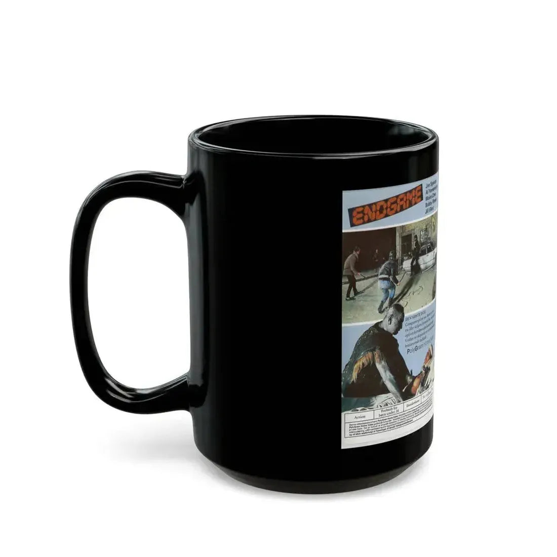 ENDGAME HEM VIDEO FILMS (VHS COVER) - Black Coffee Mug - Go Mug Yourself