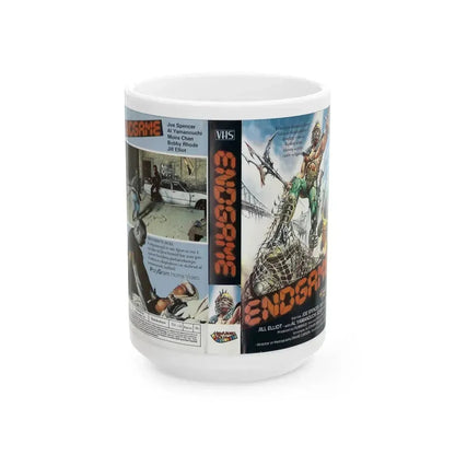 ENDGAME HEM VIDEO FILMS (VHS COVER) - White Coffee Mug 15oz - Go Mug Yourself