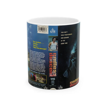 ENDLESS DESCENT (VHS COVER) - White Coffee Mug-11oz-Go Mug Yourself