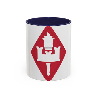 Engineer Center and Fort Leonard Wood and School (U.S. Army) Accent Coffee Mug 11oz Navy - Go Mug Yourself