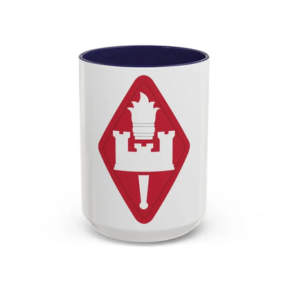 Engineer Center and Fort Leonard Wood and School (U.S. Army) Accent Coffee Mug 15oz Navy - Go Mug Yourself