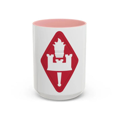 Engineer Center and Fort Leonard Wood and School (U.S. Army) Accent Coffee Mug 15oz Pink - Go Mug Yourself