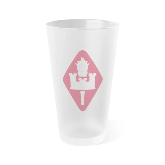 Engineer Center and Fort Leonard Wood and School (U.S. Army) Frosted Pint Glass 16oz 16oz Frosted - Go Mug Yourself