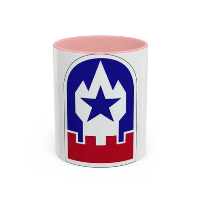 Engineer Command Europe (U.S. Army) Accent Coffee Mug-11oz-Pink-Go Mug Yourself