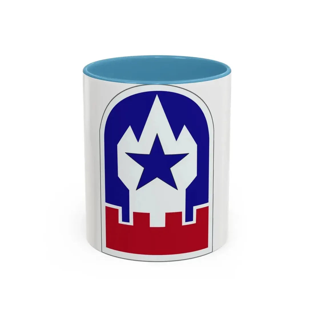 Engineer Command Europe (U.S. Army) Accent Coffee Mug 11oz Light Blue - Go Mug Yourself