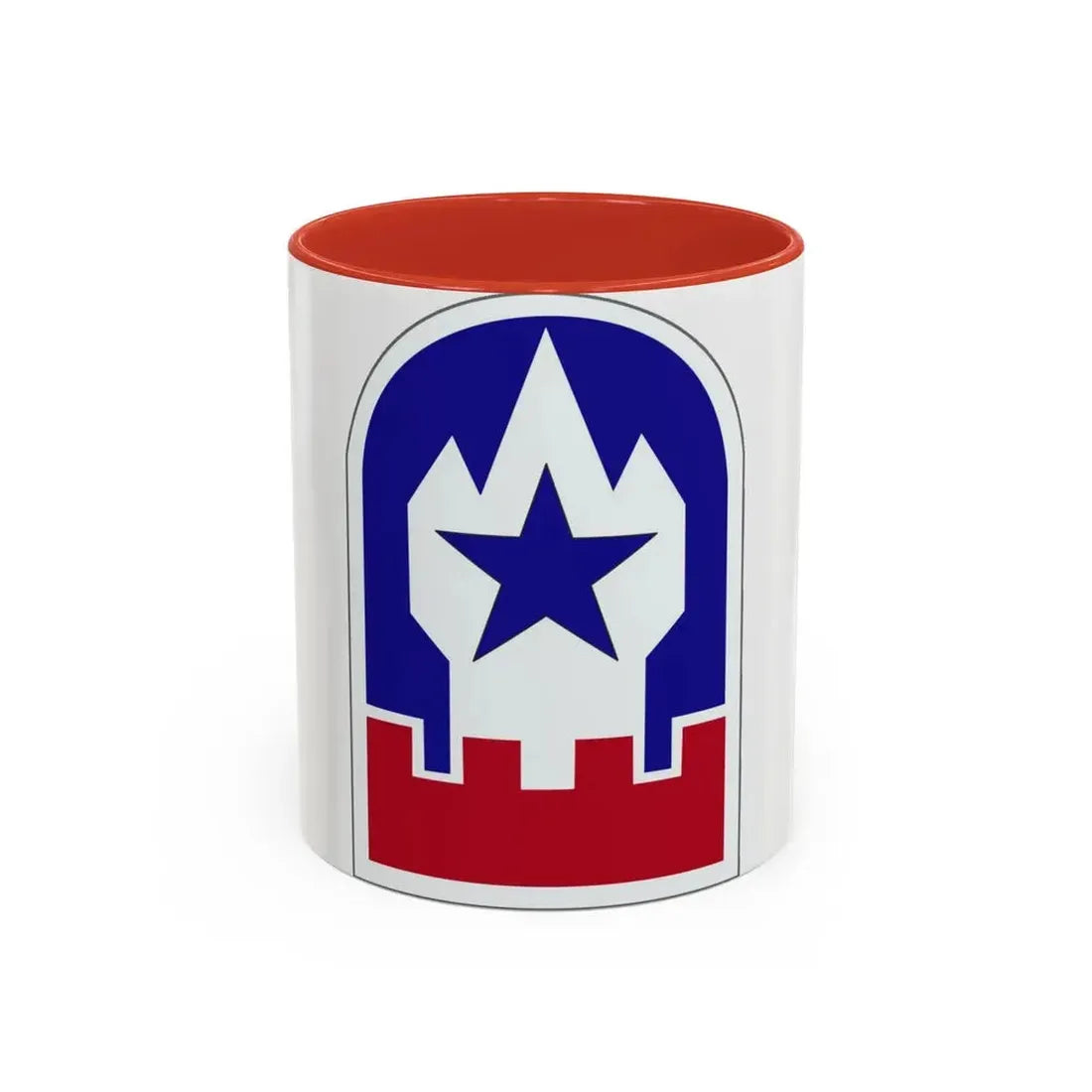 Engineer Command Europe (U.S. Army) Accent Coffee Mug 11oz Red - Go Mug Yourself