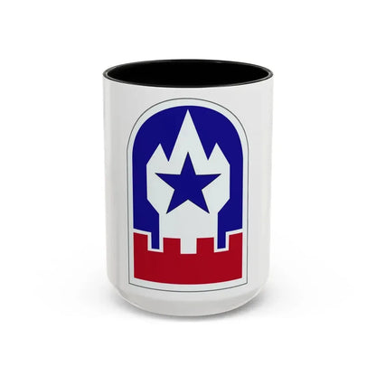 Engineer Command Europe (U.S. Army) Accent Coffee Mug 15oz Black - Go Mug Yourself