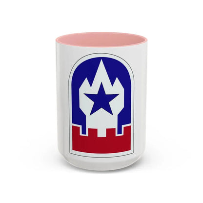 Engineer Command Europe (U.S. Army) Accent Coffee Mug 15oz Pink - Go Mug Yourself