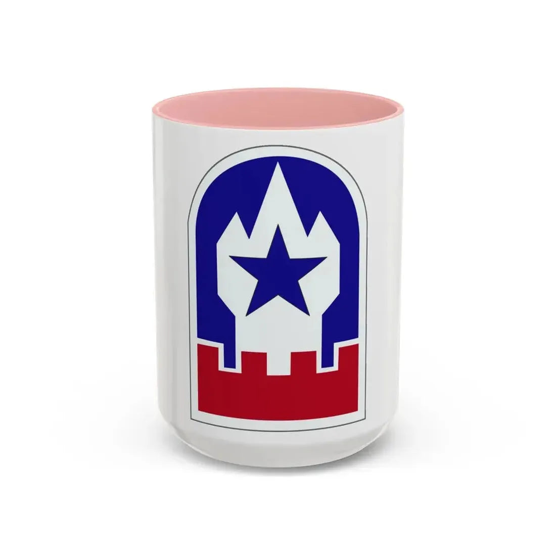 Engineer Command Europe (U.S. Army) Accent Coffee Mug 15oz Pink - Go Mug Yourself