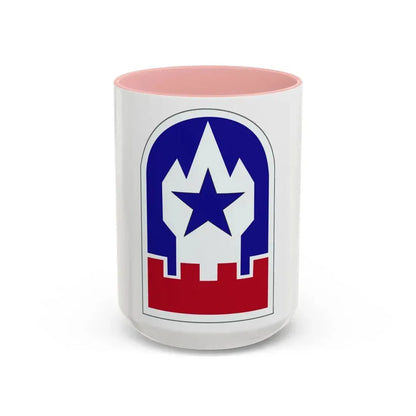 Engineer Command Europe (U.S. Army) Accent Coffee Mug 15oz Pink - Go Mug Yourself
