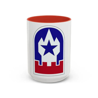 Engineer Command Europe (U.S. Army) Accent Coffee Mug 15oz Red - Go Mug Yourself