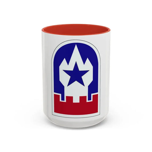 Engineer Command Europe (U.S. Army) Accent Coffee Mug 15oz Red - Go Mug Yourself