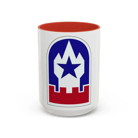 Engineer Command Europe (U.S. Army) Accent Coffee Mug 15oz Red - Go Mug Yourself