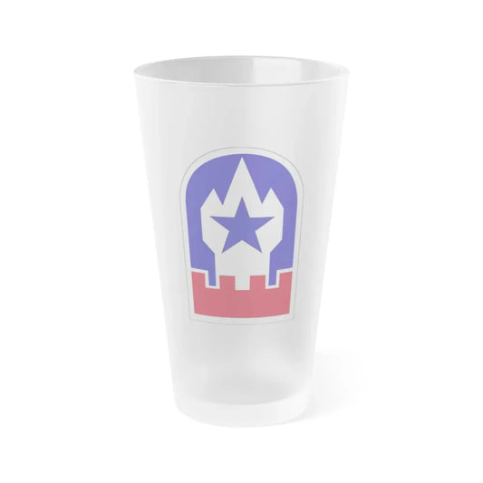 Engineer Command Europe (U.S. Army) Frosted Pint Glass 16oz Default Title - Go Mug Yourself