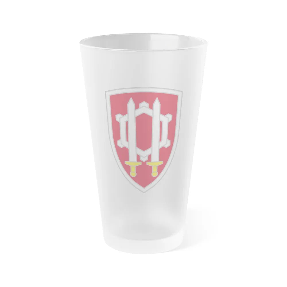 Engineer Command Vietnam 2 (U.S. Army) Frosted Pint Glass 16oz-Go Mug Yourself