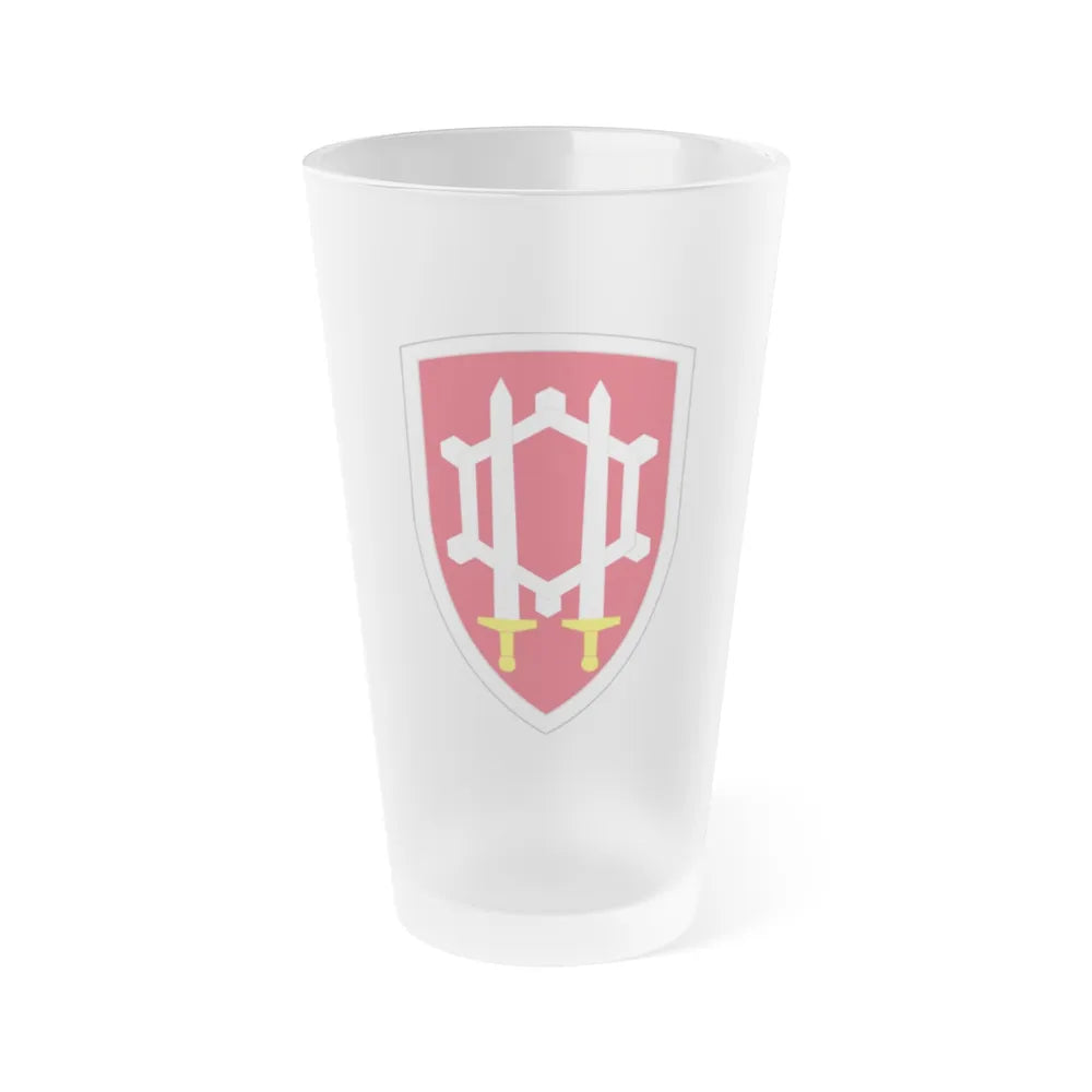 Engineer Command Vietnam (U.S. Army) Frosted Pint Glass 16oz-Go Mug Yourself