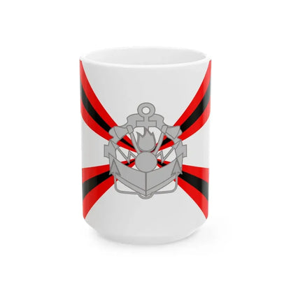 Engineer forces flag (Russia) White Coffee Mug 15oz - Go Mug Yourself