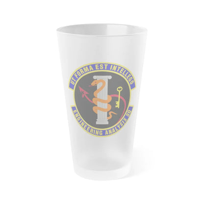 Engineering Analysis Squadron (U.S. Air Force) Frosted Pint Glass 16oz-16oz-Frosted-Go Mug Yourself